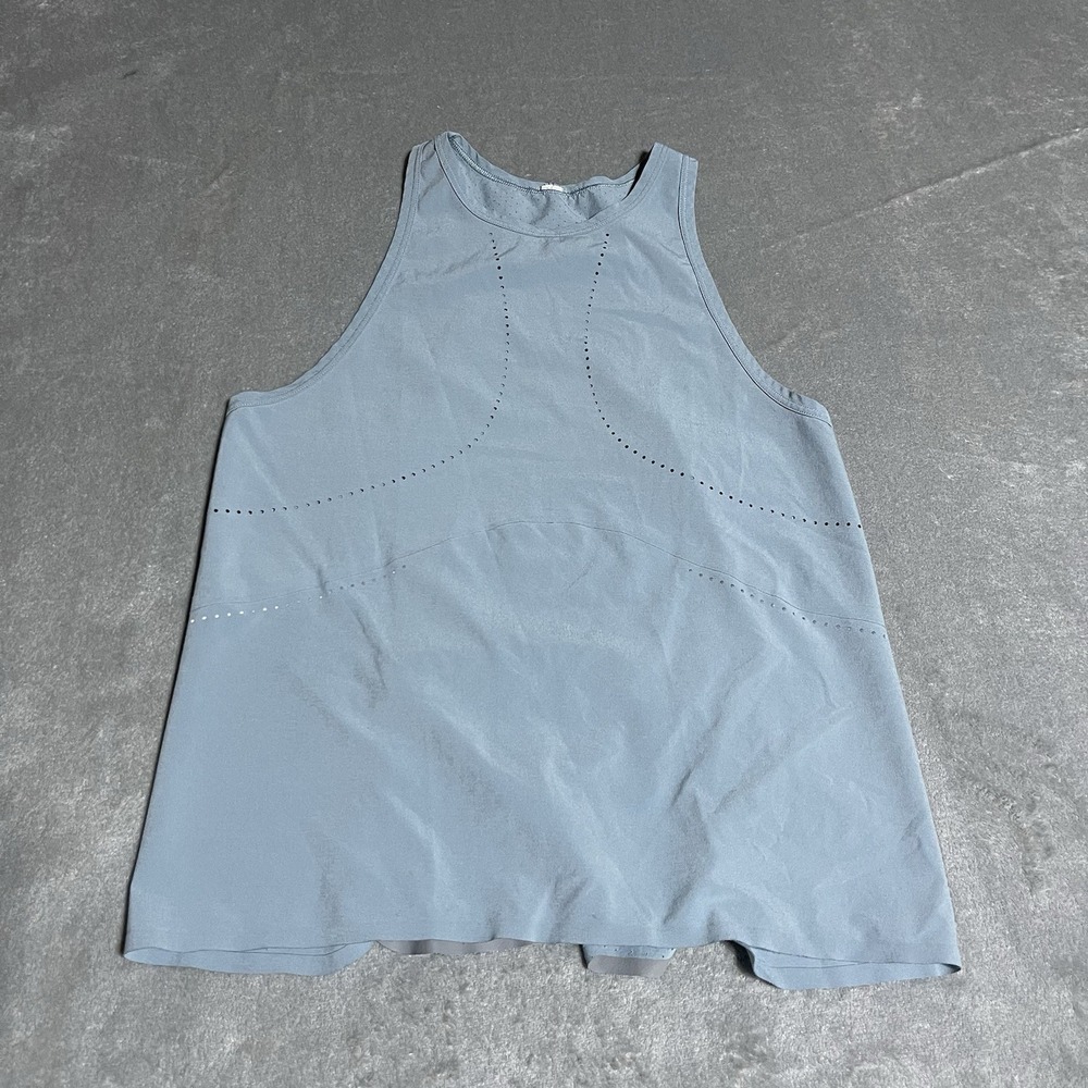 Lululemon‎ Find Your Pace Tank Womens 2 Blue Reflective Wicking Activewear